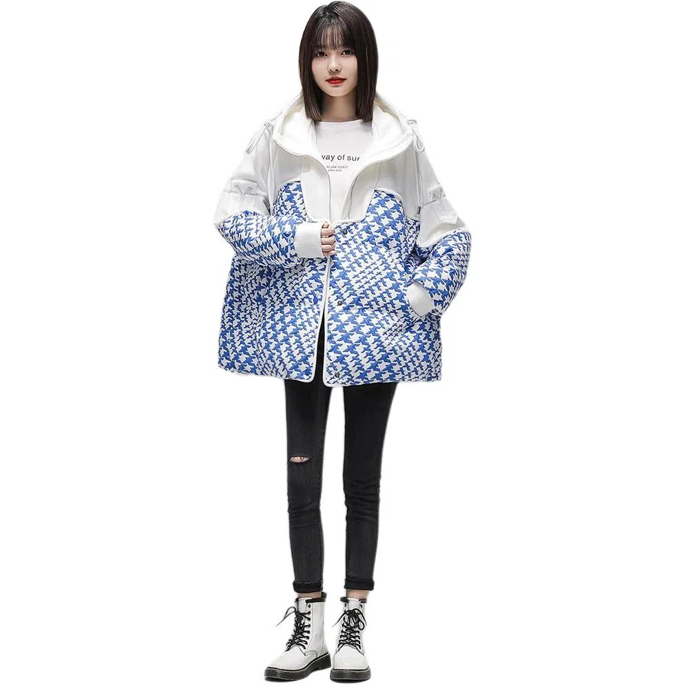 鸭鸭 连帽加厚韩版羽绒服 女款