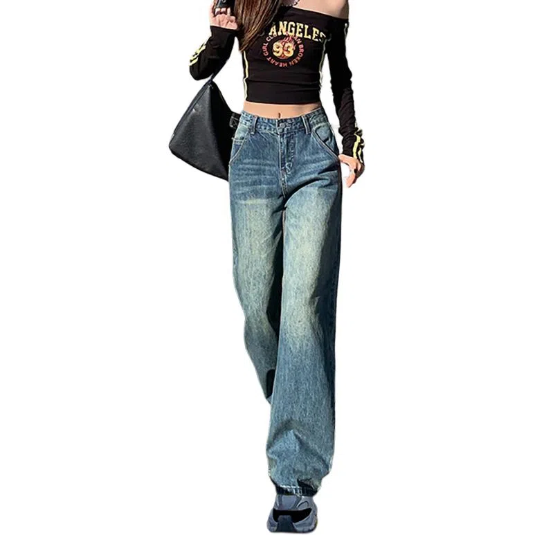 如续 时尚百搭气质优雅清新牛仔裤 女款