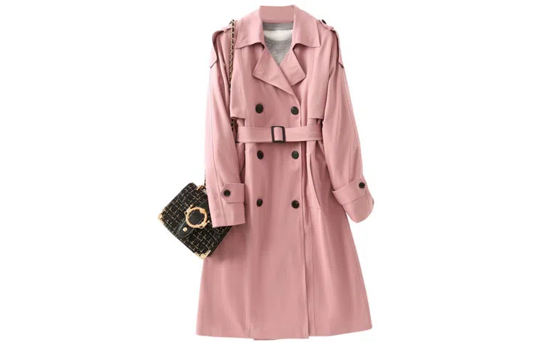 【dme】 西装领系带纽扣长袖风衣 女款