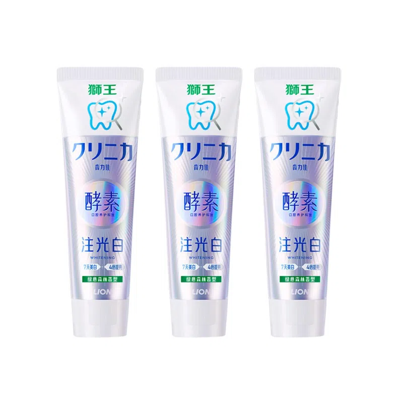 狮王 齿力佳水光酵素注光白牙膏成人去黄含氟 清新口气去牙渍美白去烟渍
