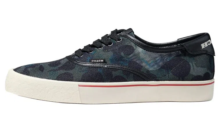 Coach Leather Low Top Sneakers Blue