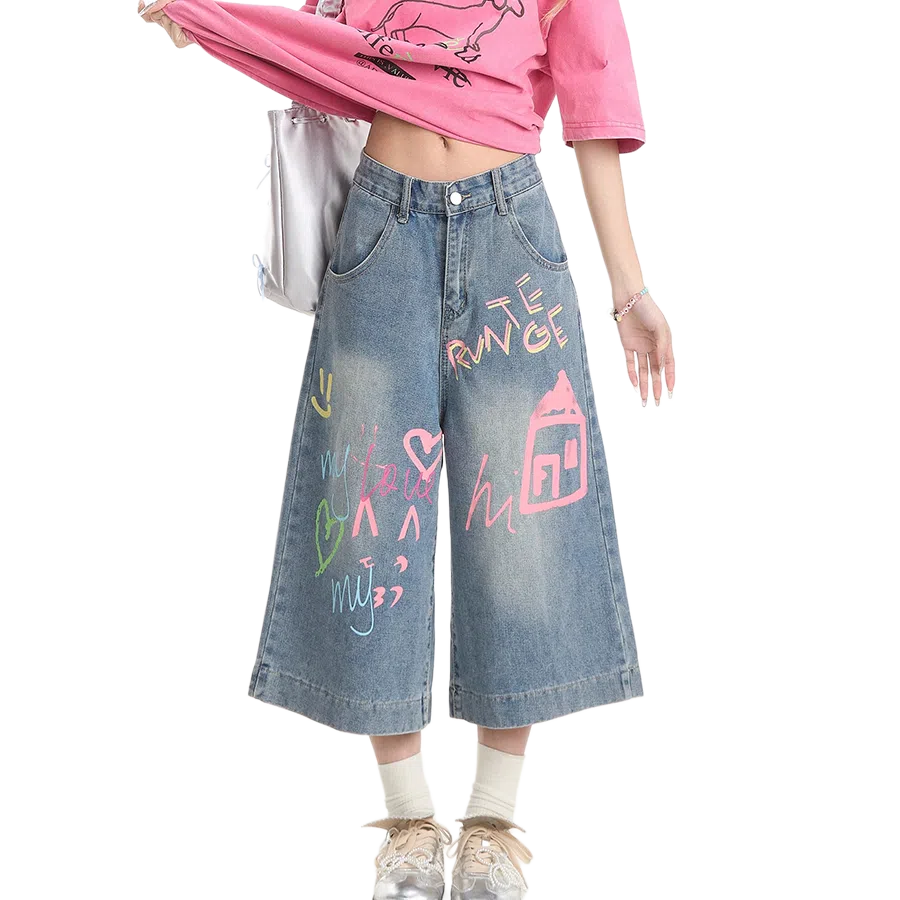 么宁 宽松休闲舒适牛仔短裤 女款