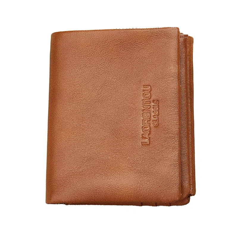 老人头 复古简约多卡位多功能轻便便携 头层牛皮 钱包 常规 男女同款情侣款 棕色