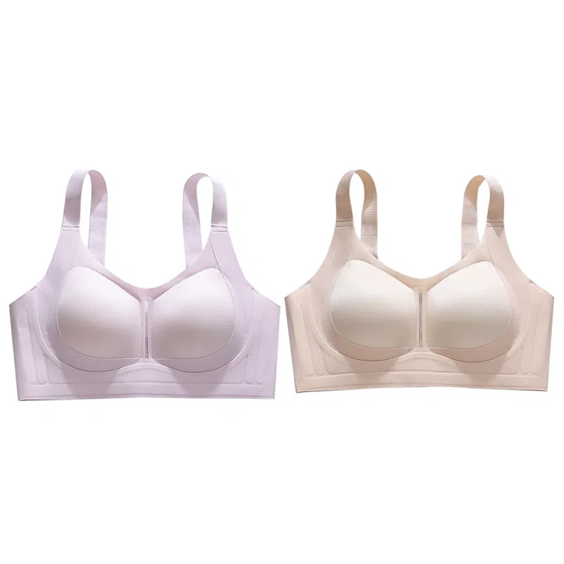 欧迪芬 欧迪芬 无痕轻薄亲肤透气上托聚拢防下垂收副乳无钢圈夏季清凉感两件装文胸 女款