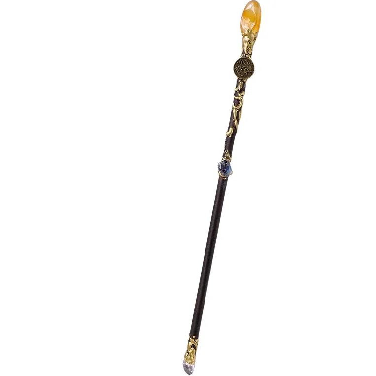 咕轹 水晶原石十二星座权杖 玩具