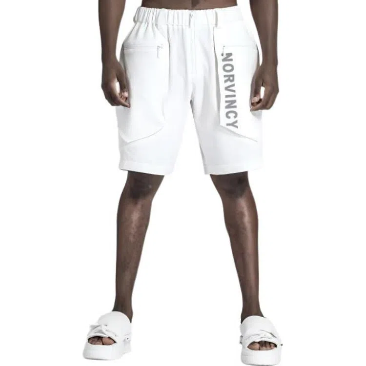 NORVINCY Printed Logo Cargo Shorts