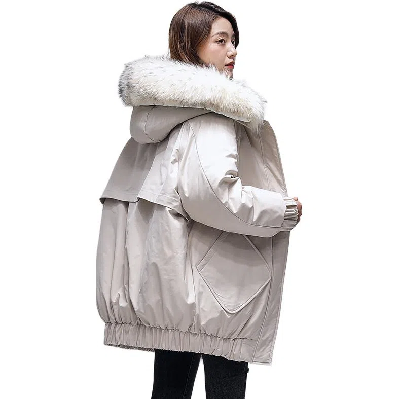 鸭鸭 直筒通勤简约长袖羽绒服 女款