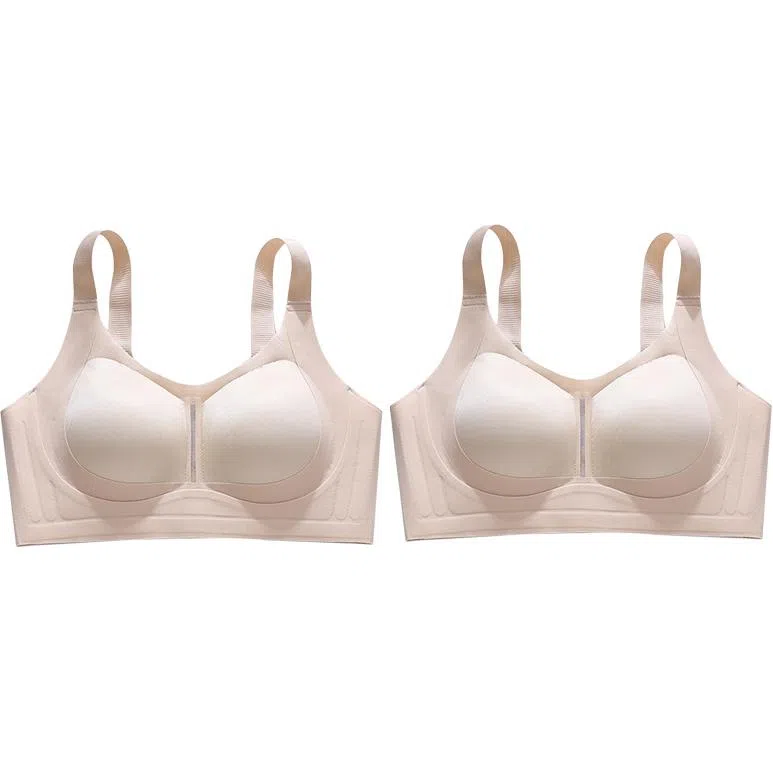 欧迪芬 欧迪芬 无痕轻薄亲肤透气上托聚拢防下垂收副乳无钢圈夏季清凉感两件装文胸 女款