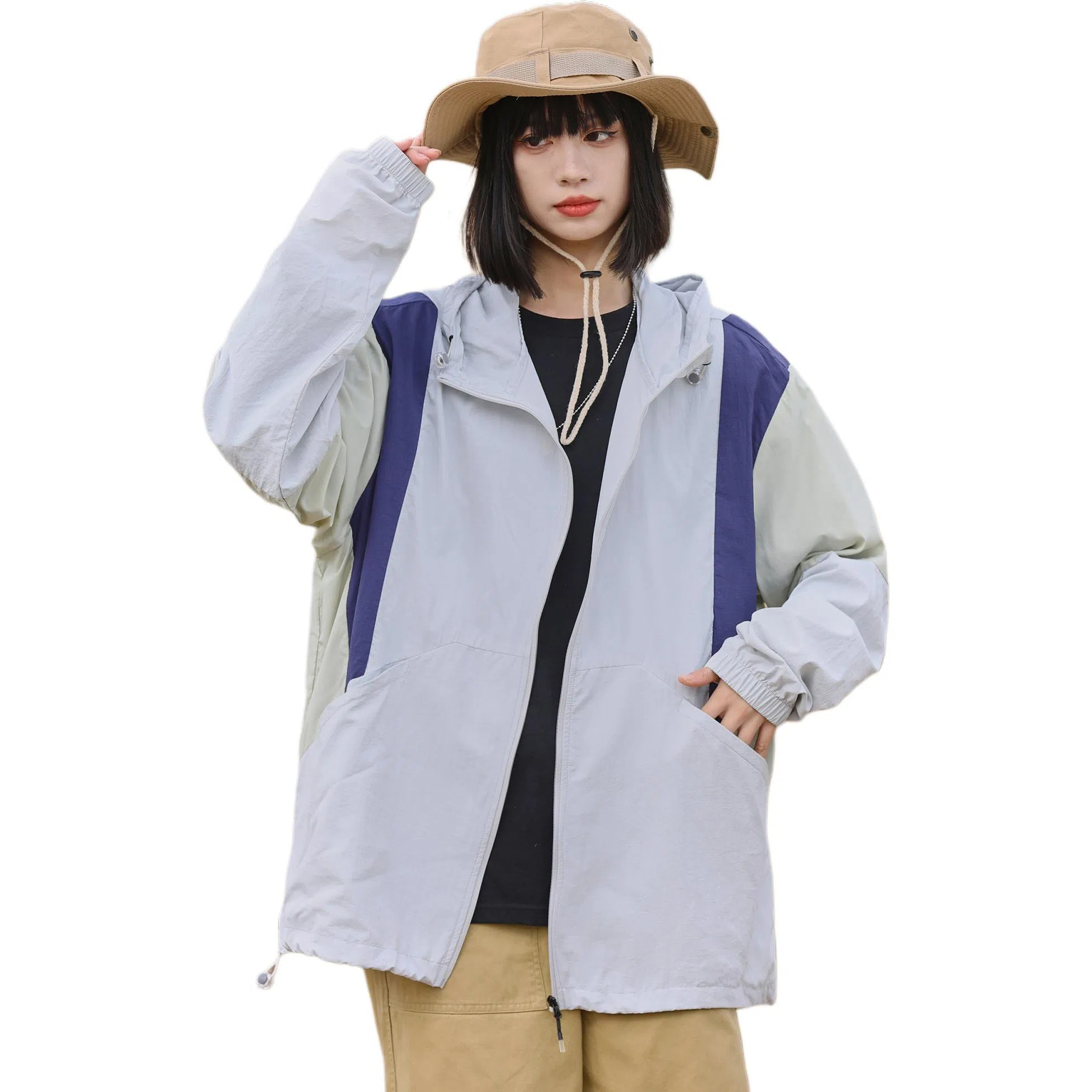 黑恐龙 户外运动出行百搭宽松简约舒适柔软透气防晒服 男女同款