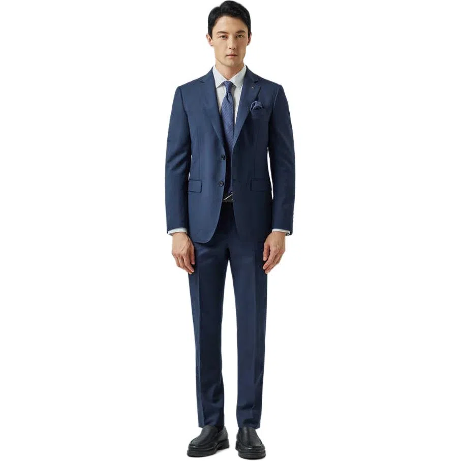 迪柯尼 易打理舒适长袖西装 男款 深宝蓝