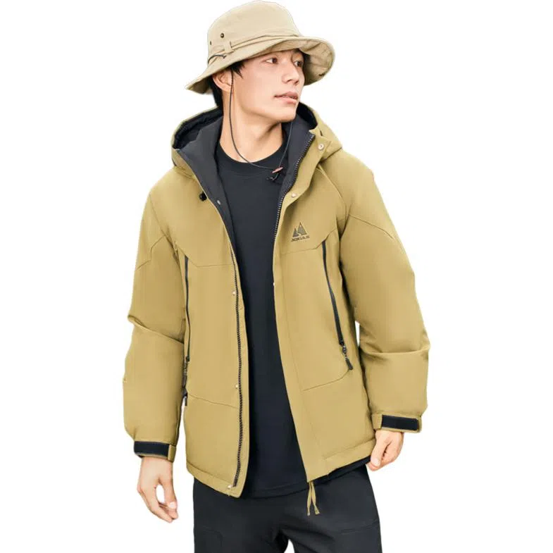 鸭鸭 纯色拉链简约羽绒服 女款