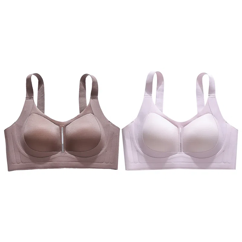 欧迪芬 欧迪芬 无痕轻薄亲肤透气上托聚拢防下垂收副乳无钢圈夏季清凉感两件装文胸 女款