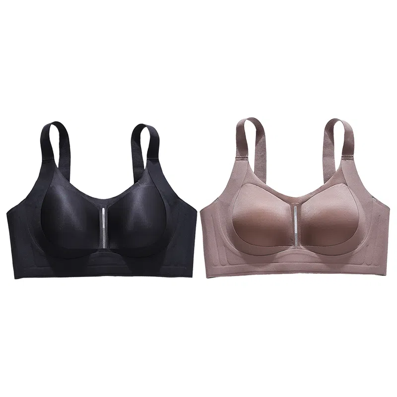 欧迪芬 欧迪芬 无痕轻薄亲肤透气上托聚拢防下垂收副乳无钢圈夏季清凉感两件装文胸 女款