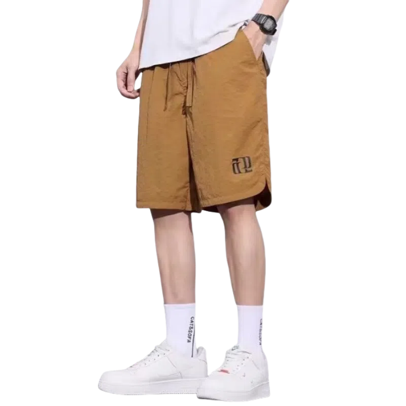 北极绒 美式复古时尚舒适高级感工装宽松薄款休闲短裤 男款