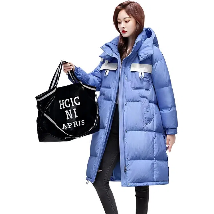 鸭鸭 中长款加厚时尚保暖舒适羽绒服 女款