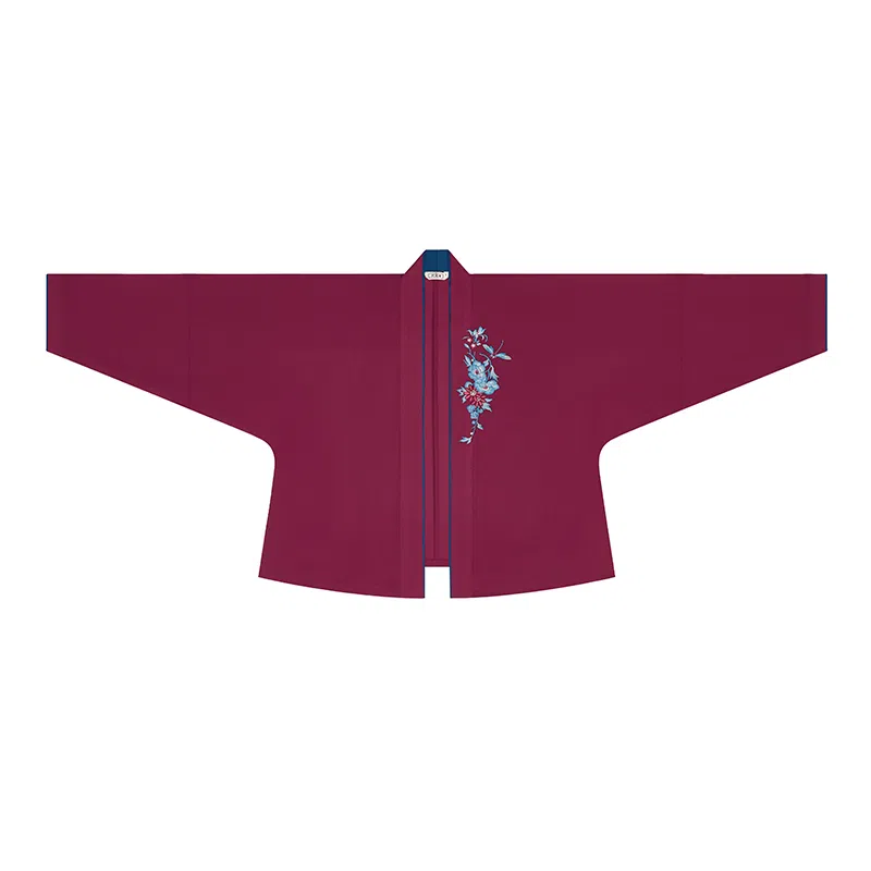 衔长月织造司原创宋制汉服新中式刺绣飞机袖外套抹胸吊带改良旋裙