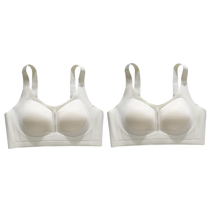 欧迪芬 欧迪芬 无痕轻薄亲肤透气上托聚拢防下垂收副乳无钢圈夏季清凉感两件装文胸 女款