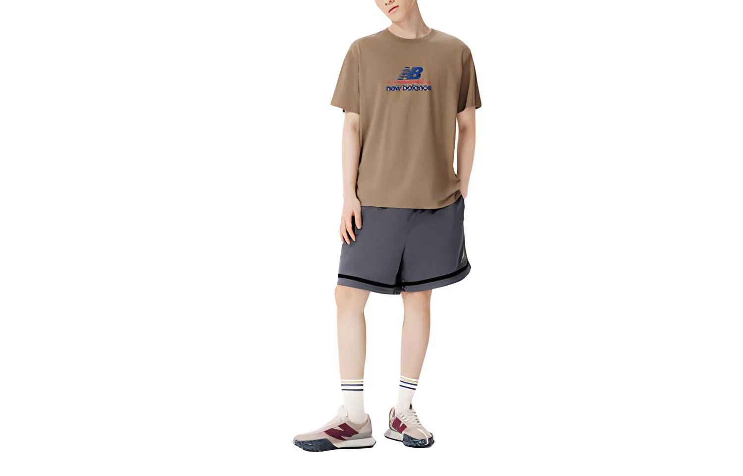 New Balance x nice rice Gradient Logo Shorts