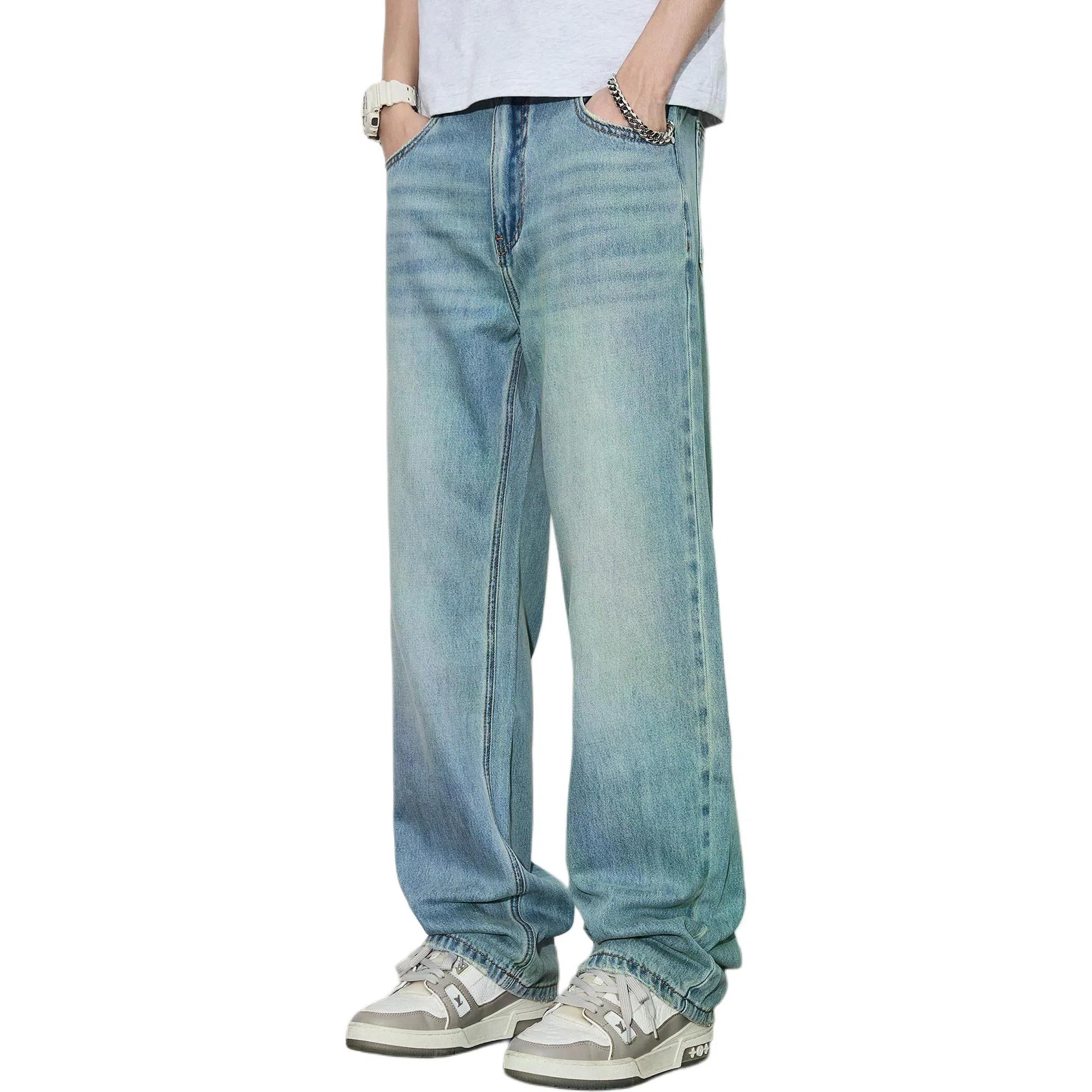 Yinlang Shijia Thin Tencel Straight Loose Jeans