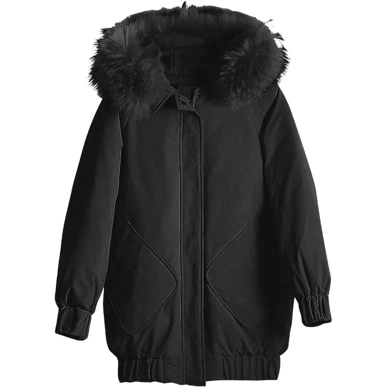 鸭鸭 直筒通勤简约长袖羽绒服 女款