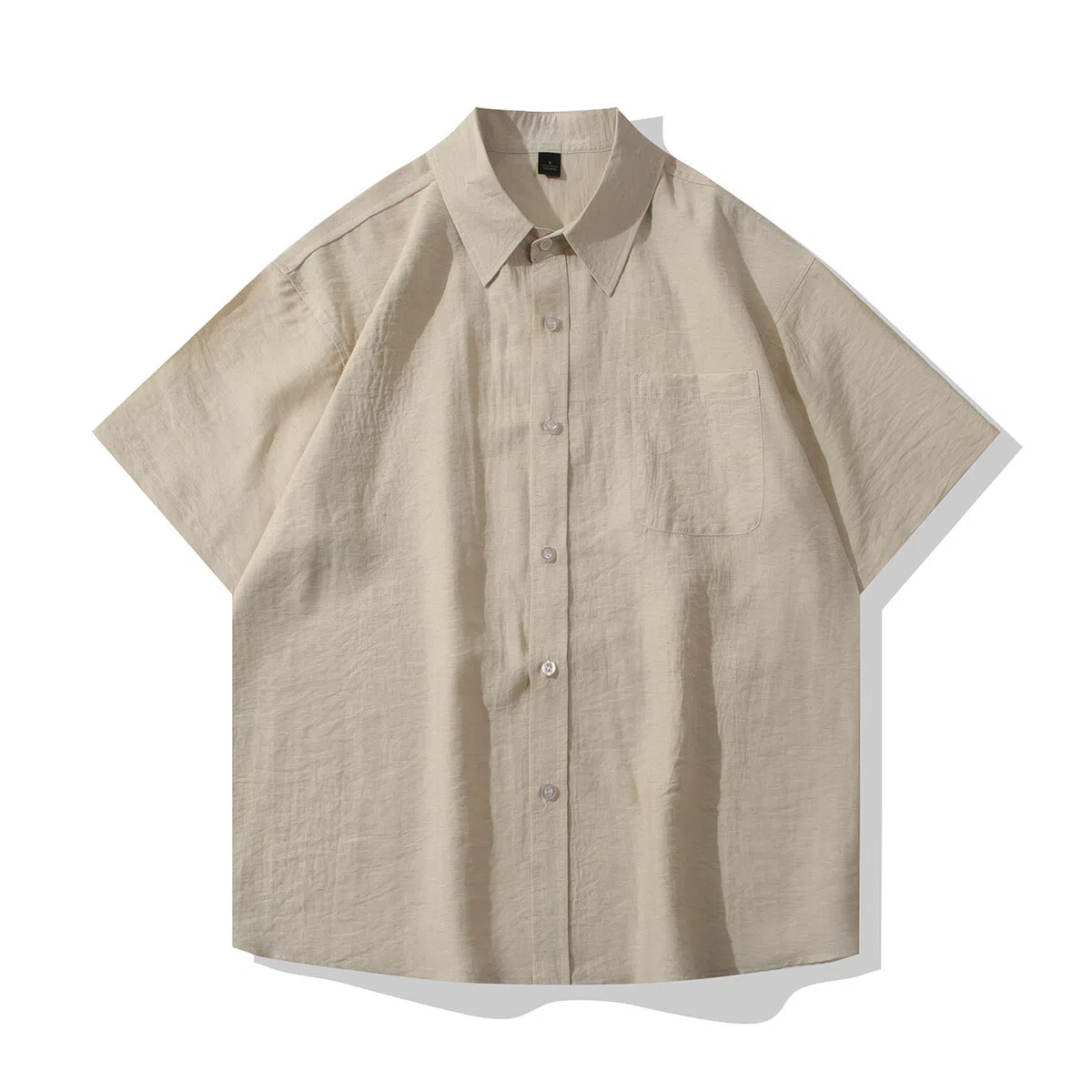 【dme】 日系纯色亚麻轻薄透气薄款宽松衬衣垂感简约休闲百搭衬衫 男女同款