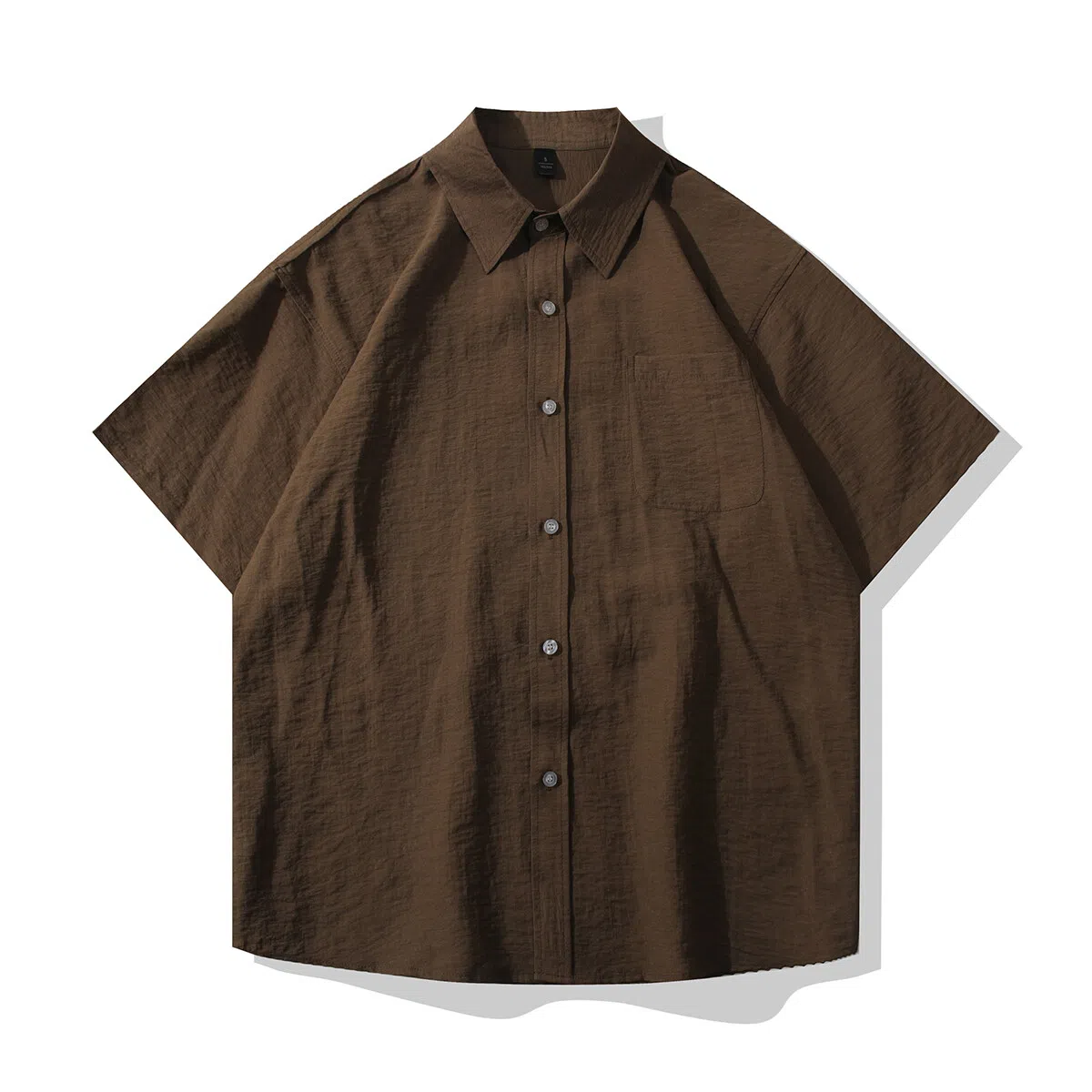 【dme】 日系纯色亚麻轻薄透气薄款宽松衬衣垂感简约休闲百搭衬衫 男女同款