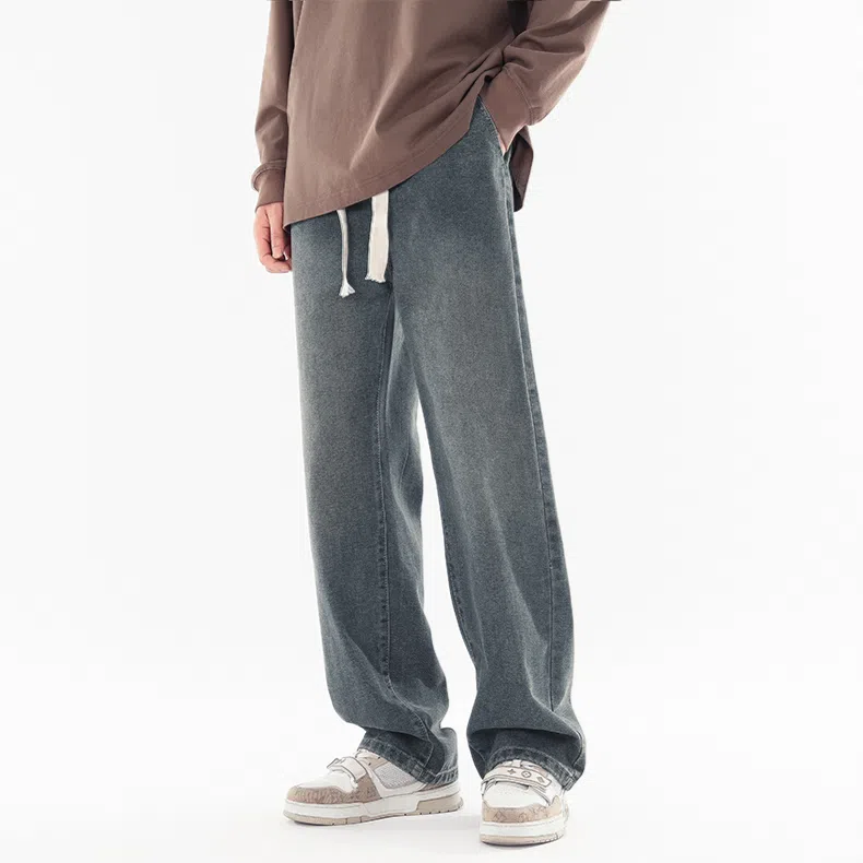 FRQ Vintage Washed Wide Leg Jeans