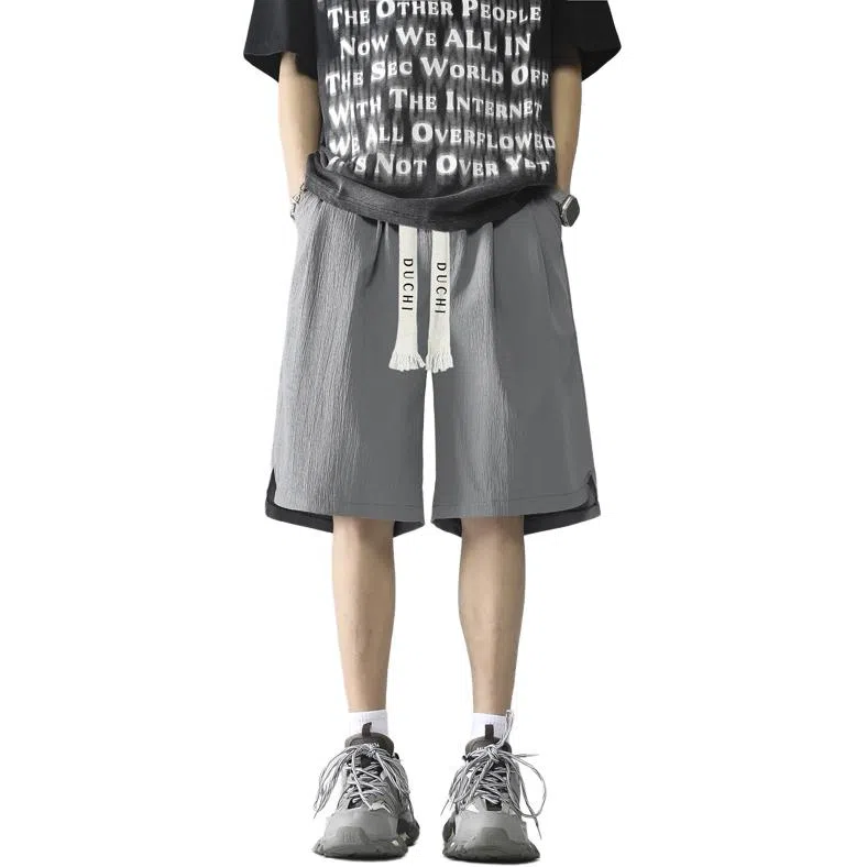 独驰 美式高街垂顺五分休闲短裤 男女同款