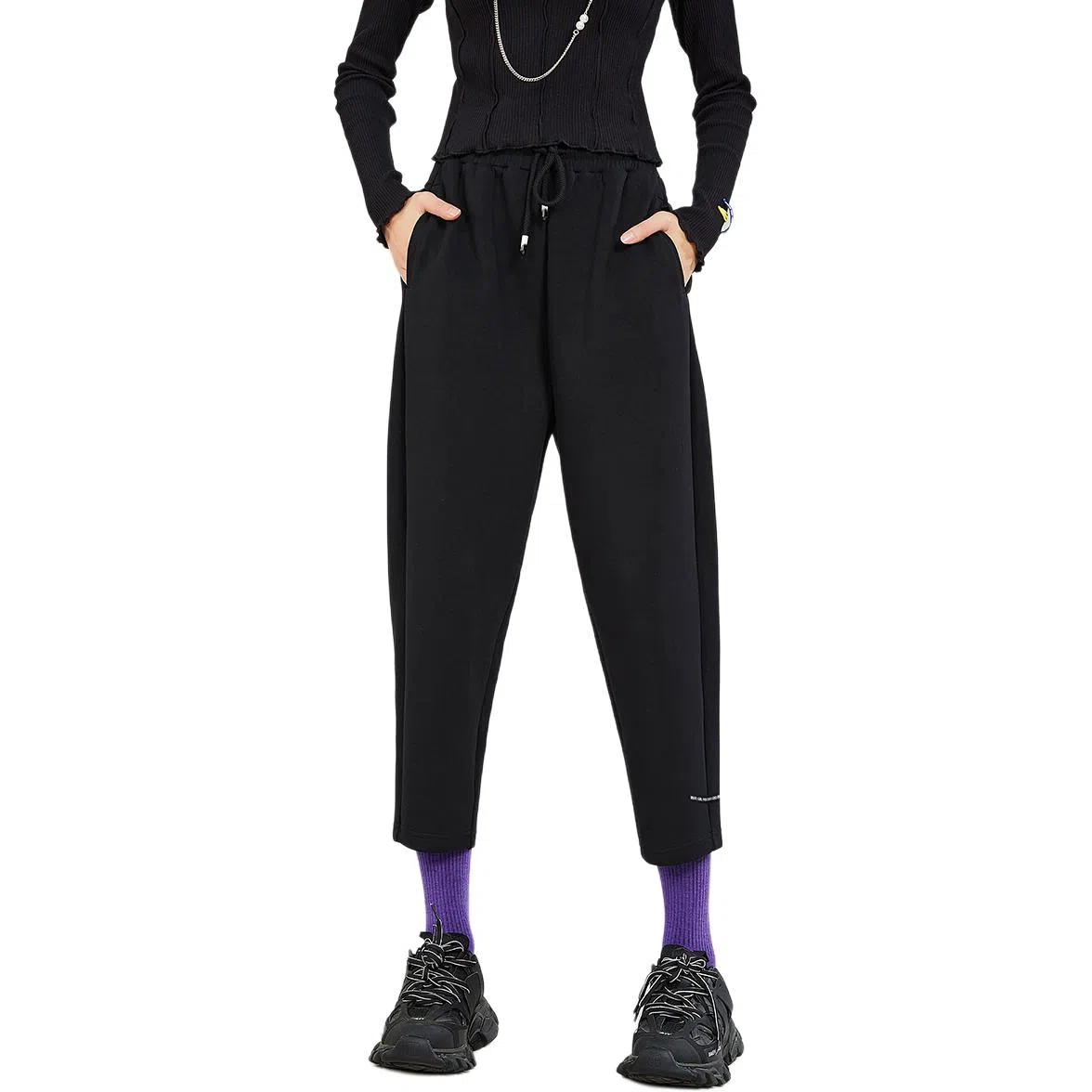 木果果木 锥形中腰九分休闲裤 女款