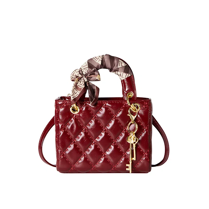 纳兰杜 时尚百搭菱格戴妃包夏季洋气小香风高级感小众品牌女包 合成革 手提包单肩斜挎包 常规 女款 多色