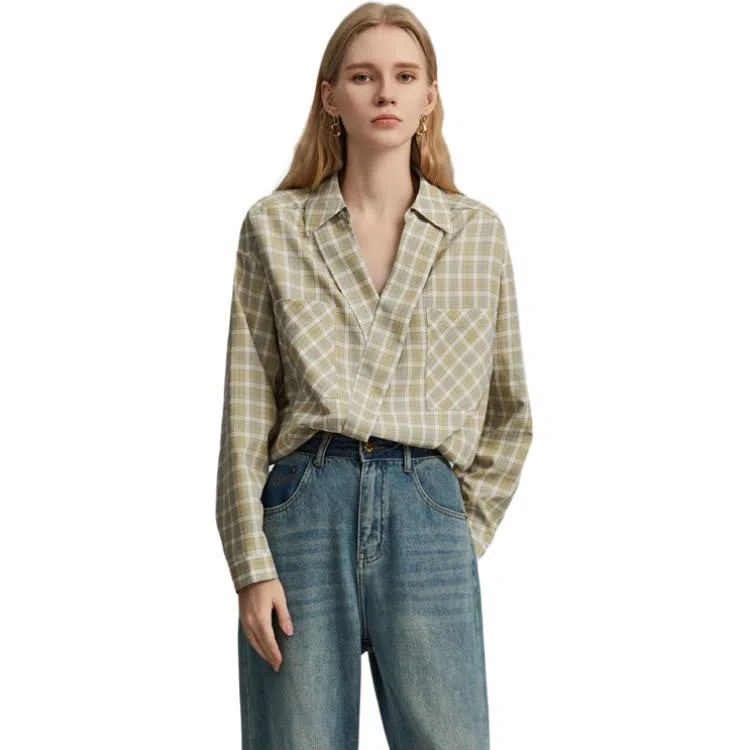 【dme】 纯色气质时尚高级感长袖衬衫 女款 浅黄色