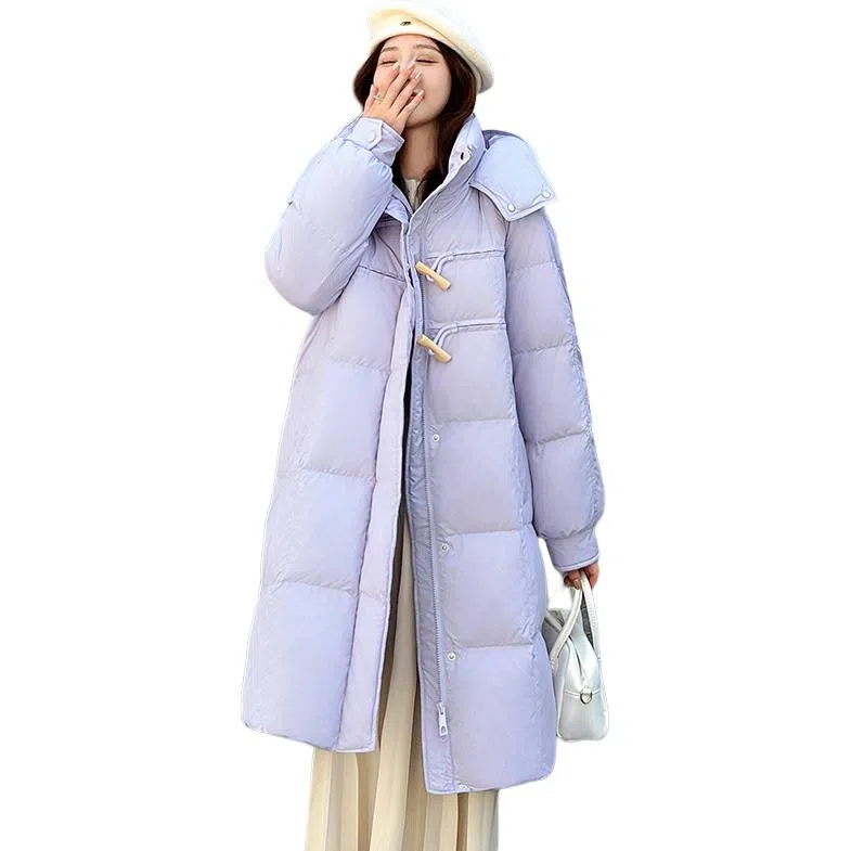 鸭鸭 中长款时尚百搭高克重加厚保暖羽绒服 女款