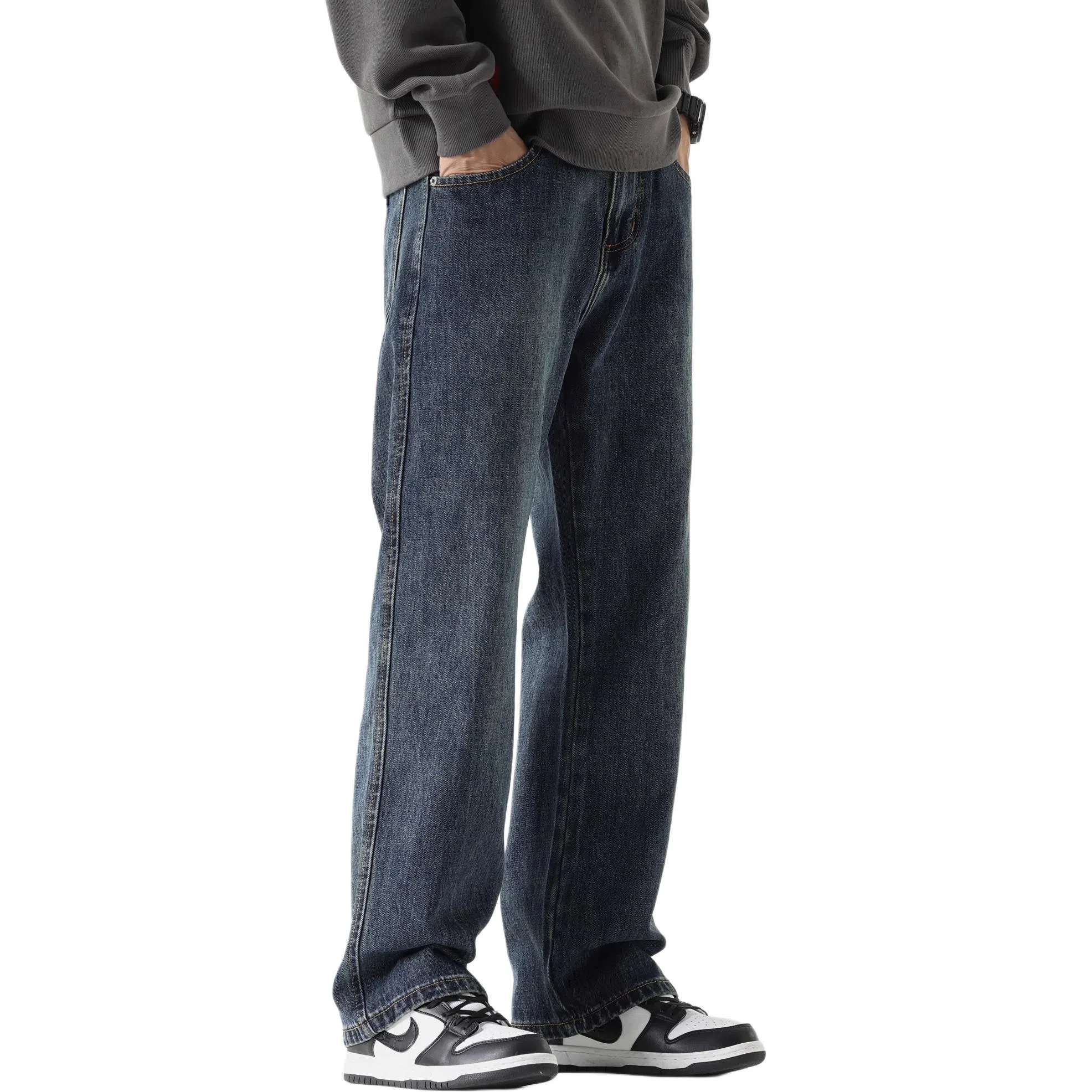 DUATOGE Vintage Loose Jeans Retro Blue