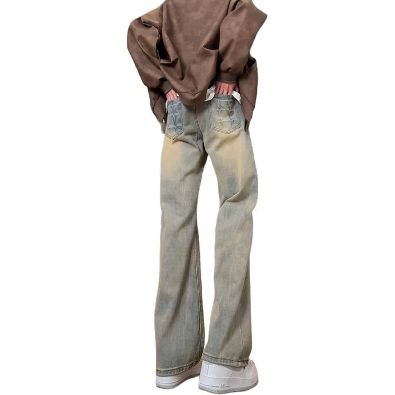 UPXIW Vintage Denim Pants