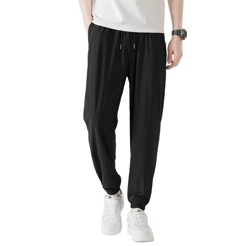 老爷车 高弹轻薄冰丝运动束脚休闲裤 男款