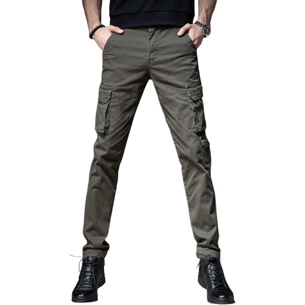 贵色 时尚都市纯色微弹中腰休闲裤 男款