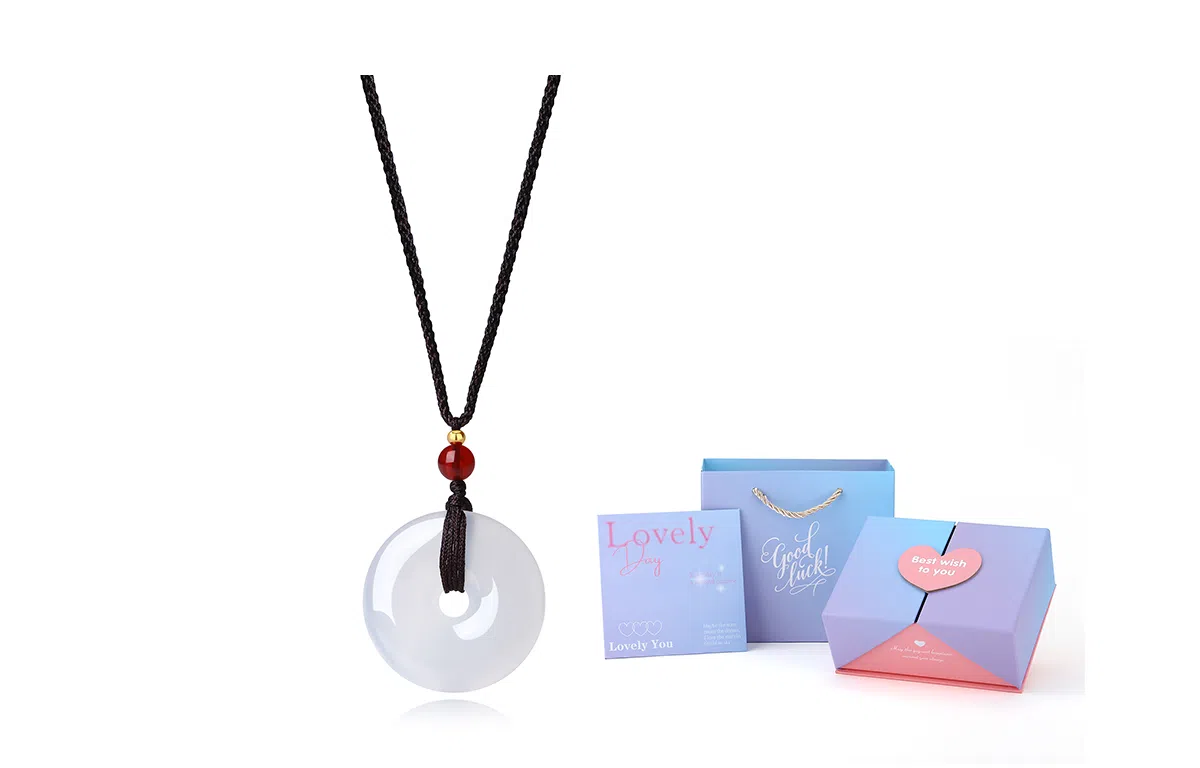 饰伴 国潮平安扣 气质国风一对 玛瑙 项链 生日礼,物  男女同款情侣款