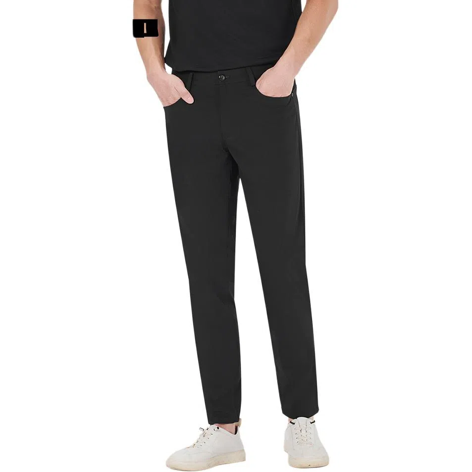 利郎 修身商务刺绣长裤休闲裤 男款