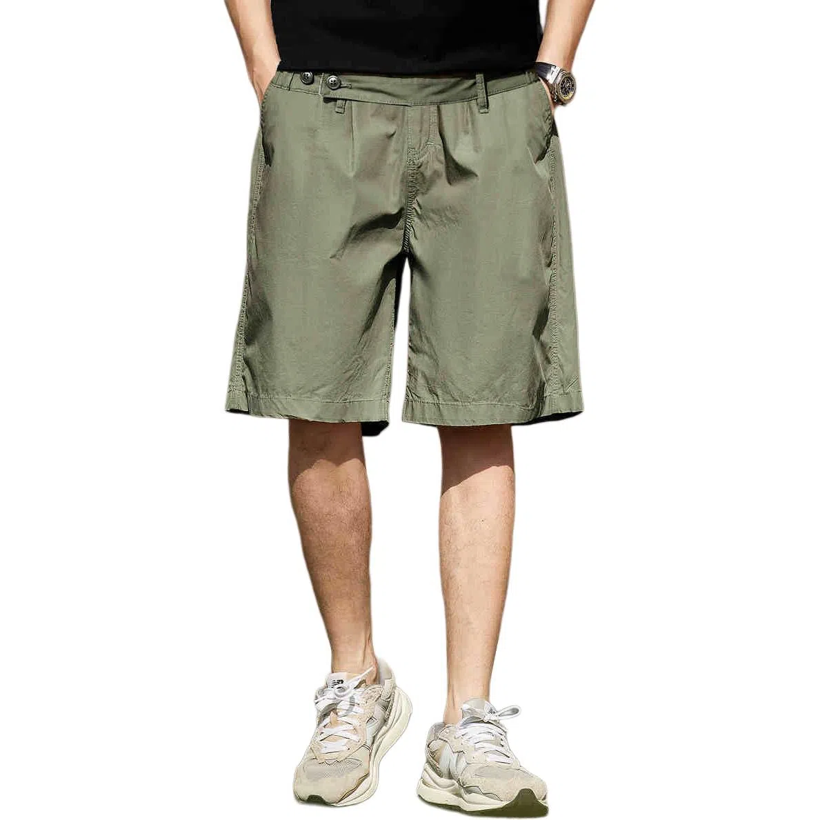 格蓝鹿 美式中腰宽松五分休闲短裤 男款