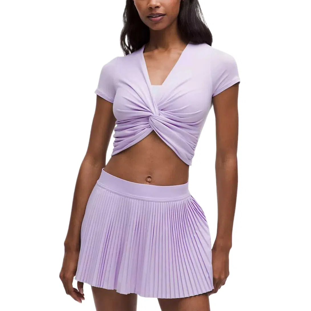 lululemon Modal-Silk Twist-Front Cropped T