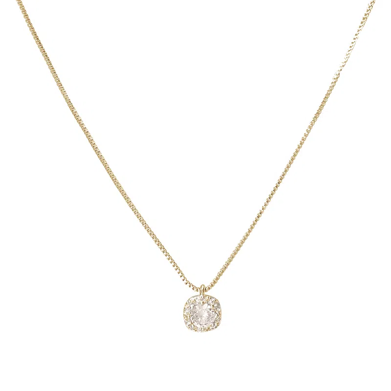 韵系 方形小众高级感时尚 铜 项链 女款