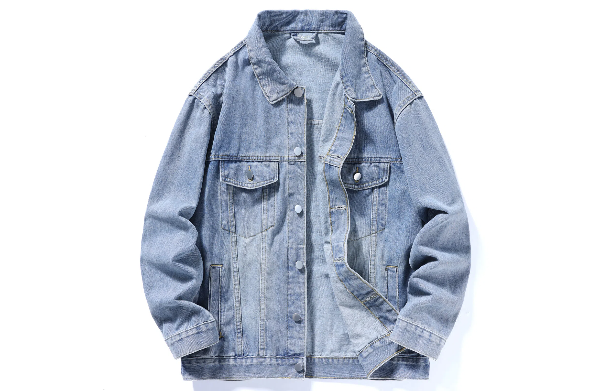 王者荣耀 美式复古水洗做旧翻领宽松舒适高街休闲百搭时尚牛仔外套 男女同款