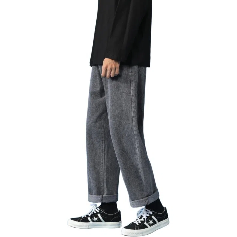 PWUE Ice Blue Straight Crop Pants