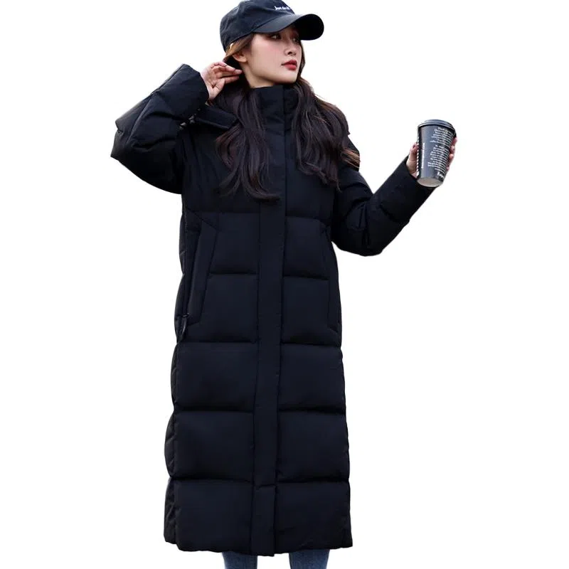 雅鹿 百搭纯色连帽拉链长袖羽绒服 女款