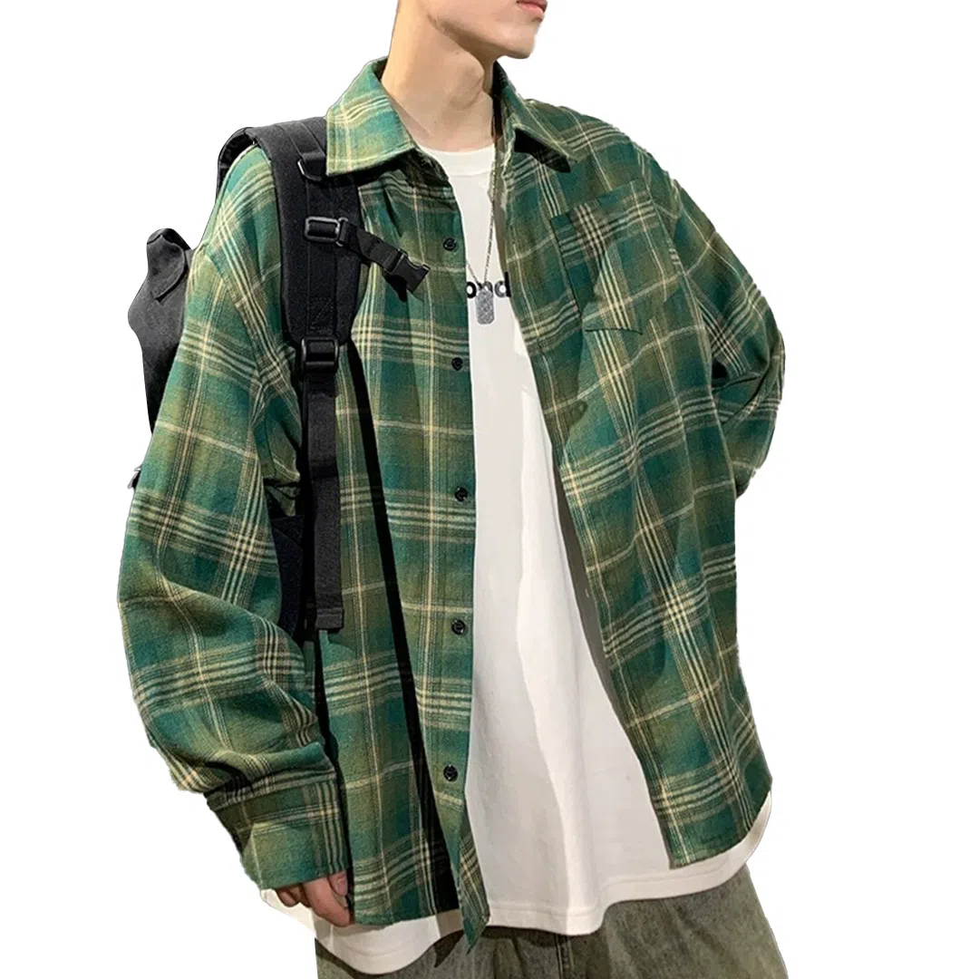 AWAO Plaid Shirt Jacket
