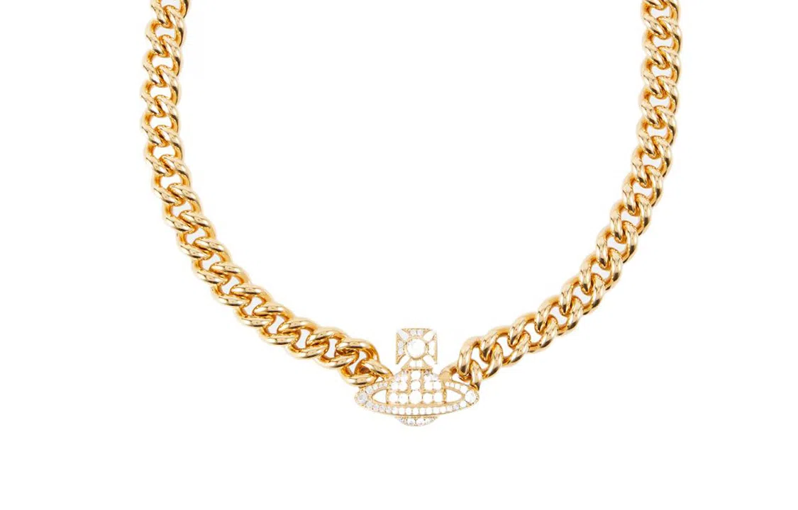 Vivienne Westwood Classic Saturn Logo Necklace