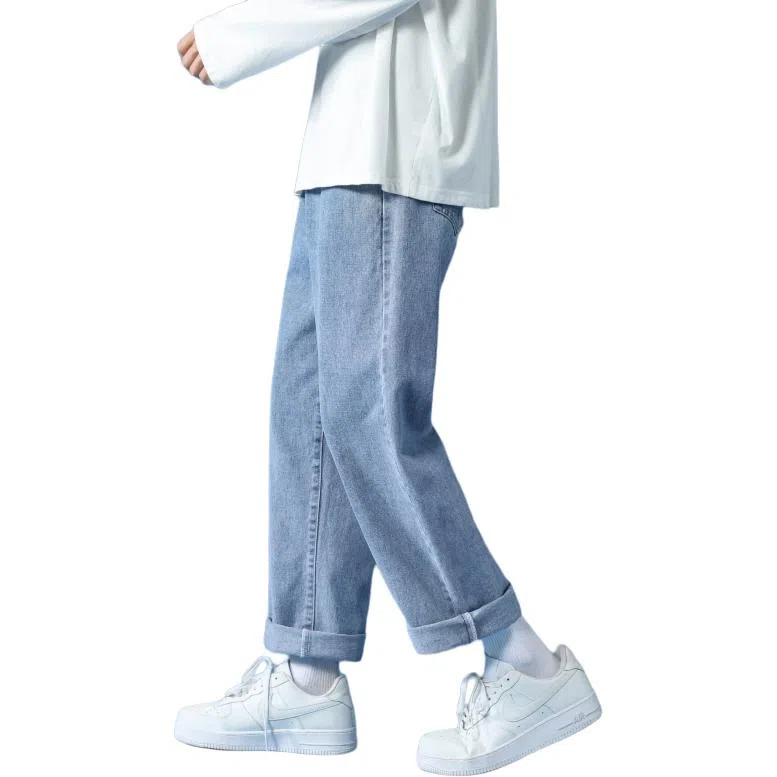 PWUE Ice Blue Straight Crop Pants