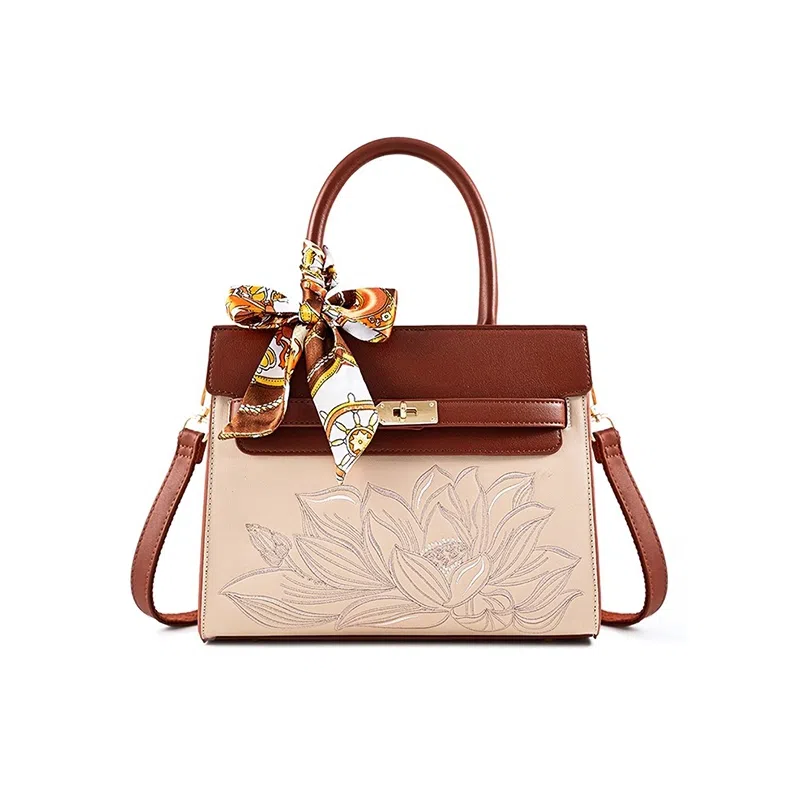 老人头 高级感新中式时尚百搭 合成革 单肩斜挎手提包 常规 女款 多色