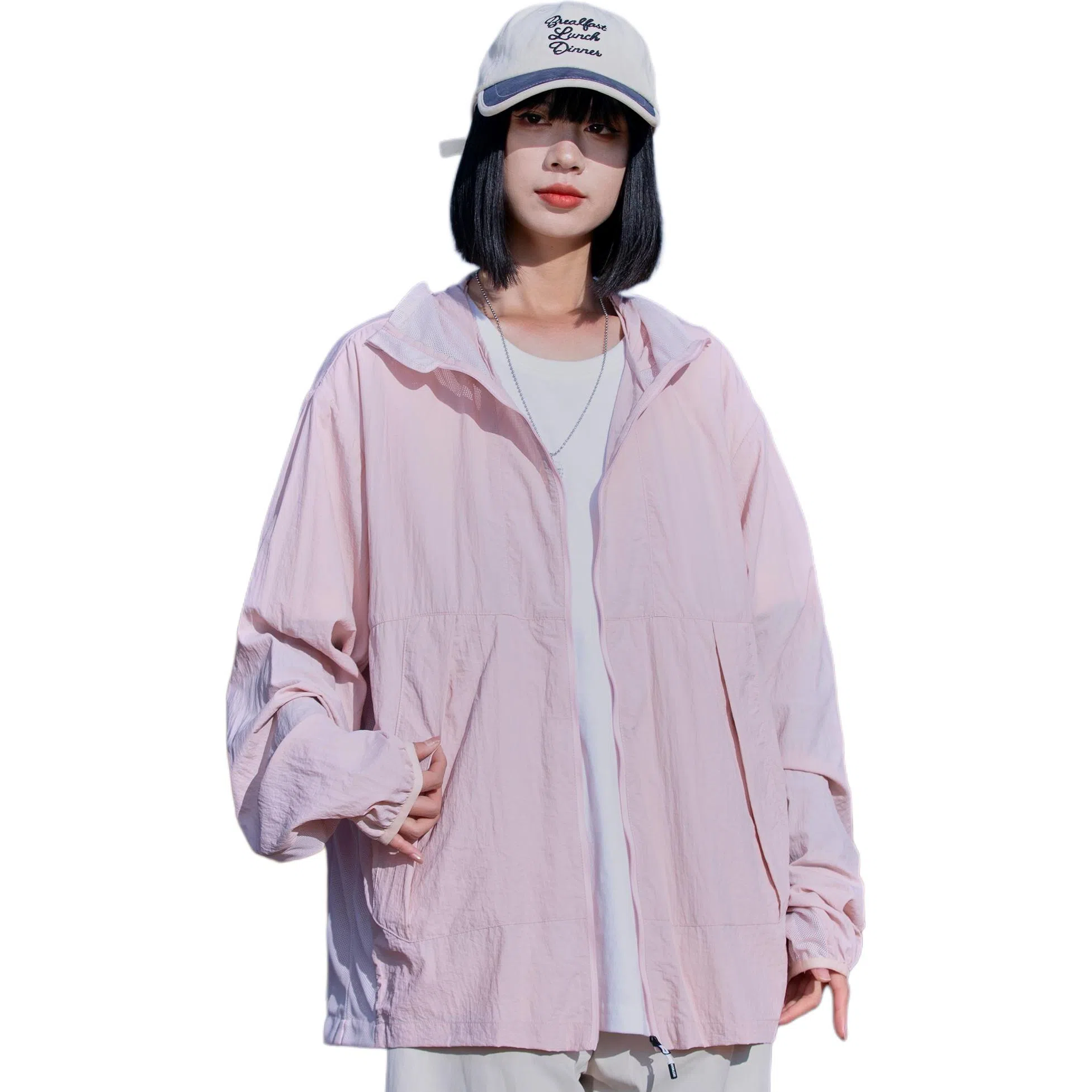 黑恐龙 夏季潮牌个性简约连帽皮肤衣休闲百搭宽松透气柔软轻薄亲肤户外出行运动防晒服 男女同款