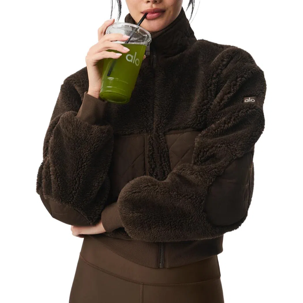 Alo Yoga Sherpa Edge Bomber Ivory